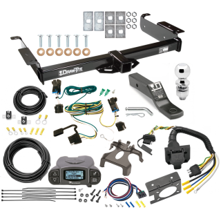 Class 3 Hitch For 03-24 Chevy Express GMC Savana Van w/ Tekonsha Prodigy P3 Trailer Brake Control 7-Way RV Wiring Complete System Receiver 2"  Ball