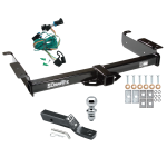 Trailer Tow Hitch For 96-99 Chevy Express GMC Savana 1500 2500 3500 Complete Package w/ Wiring and 1-7/8" Ball