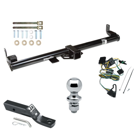 Trailer Tow Hitch For 97 Jeep Wrangler TJ Complete Package w/ Wiring and 1-7/8" Ball