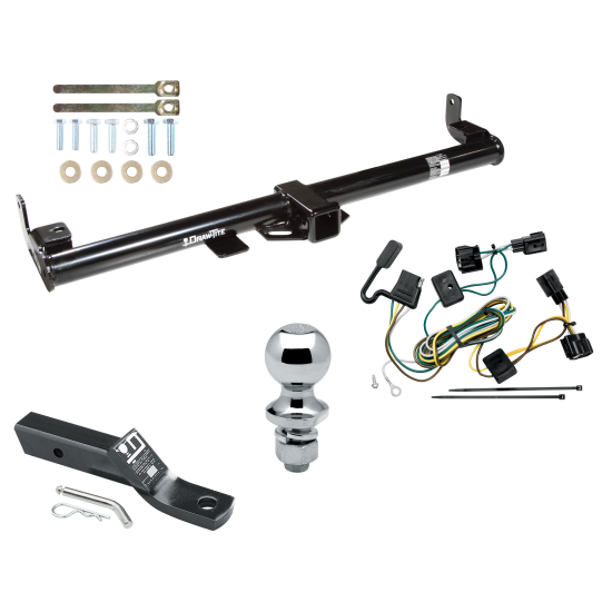 Trailer Tow Hitch For 98-06 Jeep Wrangler TJ Complete Package w/ Wiring and 1-7/8" Ball