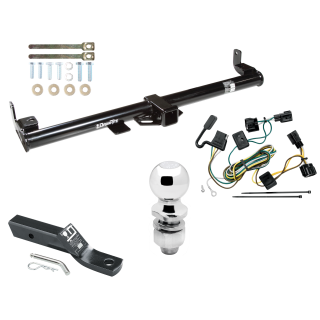 Trailer Tow Hitch For 98-06 Jeep Wrangler TJ Complete Package w/ Wiring and 2" Ball