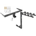 Trailer Tow Hitch w/ 4 Bike Rack For 13-18 Audi Q3 tilt away adult or child arms fold down carrier