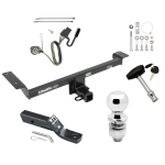 Trailer Tow Hitch For 12-14 Land Rover Range Rover Evoque Excluding Autobiography Deluxe Package Wiring 2" Ball and Lock