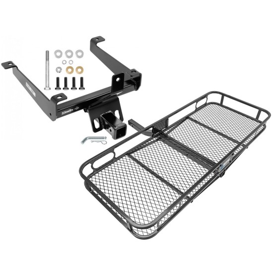 Trailer Tow Hitch For 14-21 Land Rover Range Rover Sport Except Diesel Basket Cargo Carrier Platform w/ Hitch Pin