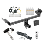 Trailer Tow Hitch For 15-18 Ford Edge Except Sport & Titanium Models Deluxe Package Wiring 2" Ball and Lock