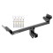 Trailer Tow Hitch For 15-24 Ford Edge 16-18 Lincoln MKX 19-23 Nautilus Platform Style 2 Bike Rack w/ Anti Rattle Hitch Lock