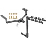 Trailer Tow Hitch w/ 4 Bike Rack For 06-18 Toyota RAV4 tilt away adult or child arms fold down carrier