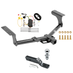 Trailer Tow Hitch For 06-12 Toyota RAV4 Complete Package w/ Wiring and 1-7/8" Ball