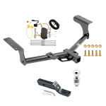 Trailer Tow Hitch For 06-12 Toyota RAV4 Complete Package w/ Wiring and 2" Ball