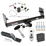 Trailer Tow Hitch For 05-15 Toyota Tacoma Except X-Runner Deluxe Package Wiring 2" Ball and Lock