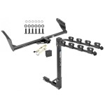 Trailer Tow Hitch w/ 4 Bike Rack For 04-20 Toyota Sienna 4 Bike Rack tilt away adult or child arms fold down carrier w/ Lock and Cover