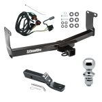 Trailer Tow Hitch For 05-11 Dodge Dakota RAM Mitsubishi Raider Complete Package w/ Wiring and 1-7/8" Ball