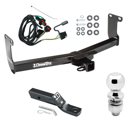 Trailer Tow Hitch For 05-11 Dodge Dakota RAM Mitsubishi Raider Complete Package w/ Wiring and 2-5/16" Ball