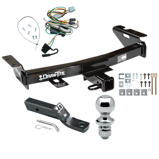 Trailer Tow Hitch For 97-05 Chevy Venture Oldsmobile Silhouette Pontiac Trans Sport Montana Complete Package w/ Wiring and 1-7/8" Ball