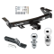 Trailer Tow Hitch For 97-09 Chevy Venture Uplander Oldsmobile Silhouette Pontiac Montana Buick Terraza Receiver w/ 1-7/8" and 2" Ball