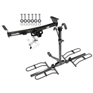 Trailer Tow Hitch For 05-24 Nissan Frontier Suzuki Equator Platform Style 2 Bike Rack w/ Anti Rattle Hitch Lock