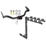 Trailer Tow Hitch w/ 4 Bike Rack For 05-15 Nissan Xterra tilt away adult or child arms fold down carrier