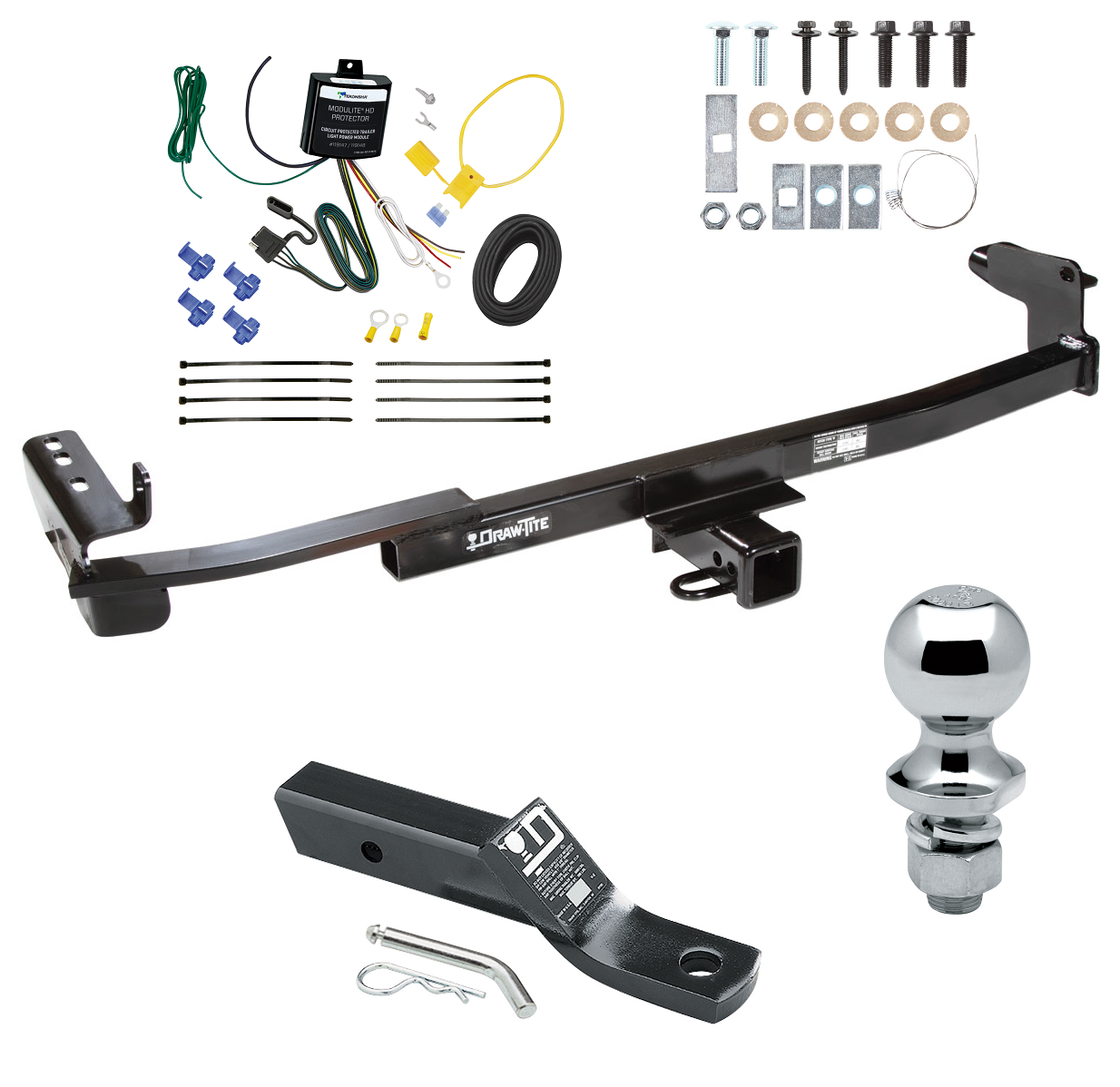 Trailer Tow Hitch For 05-07 Mercury Montego Complete Package w/ Wiring and  1-7/8