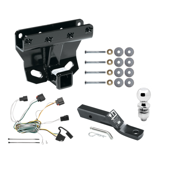 Trailer Tow Hitch For 07-10 Jeep Grand Cherokee Complete Package w/ Wiring and 2" Ball