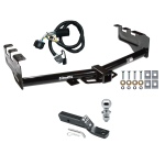 Trailer Tow Hitch For 07-13 Chevy Silverado GMC Sierra 1500 Complete Package w/ Wiring and 1-7/8" Ball