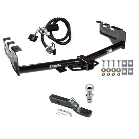 Trailer Tow Hitch For 07-13 Chevy Silverado GMC Sierra 1500 Complete Package w/ Wiring and 1-7/8" Ball