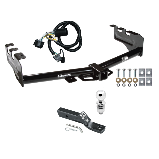 Trailer Tow Hitch For 07-13 Chevy Silverado GMC Sierra 1500 Complete Package w/ Wiring and 2" Ball