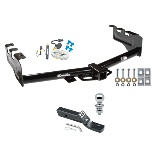 Trailer Tow Hitch For 99-07 Chevy Silverado GMC Sierra 1500 99-04 2500 LD Complete Package w/ Wiring and 1-7/8" Ball