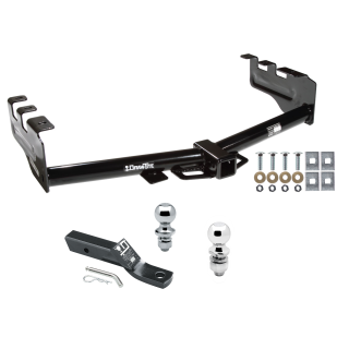 Trailer Tow Hitch For 99-13 Chevy Silverado GMC Sierra 1500 99-04 2500 LD Receiver w/ 1-7/8" and 2" Ball