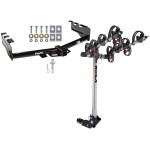 Trailer Tow Hitch For 99-13 Chevy Silverado GMC Sierra 1500 2500 LD w/ 4 Bike Carrier Rack