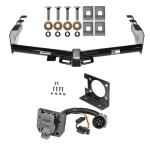 Trailer Hitch w/ Wiring Kit For 99-13 Chevy Silverado GMC Sierra 1500 99-04-2500 LD 7-Way Pin Blade RV 4-Flat Plug Harness Light w/ Bracket