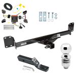 Trailer Tow Hitch For 04-10 Volkswagen Touareg Complete Package w/ Wiring and 2" Ball