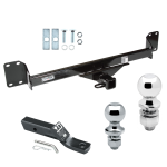 Trailer Tow Hitch For 04-10 Volkswagen Touareg Receiver w/ 1-7/8" and 2" Ball