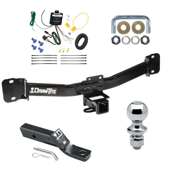 Trailer Tow Hitch For 04-10 BMW X3 Complete Package w/ Wiring and 1-7/8" Ball