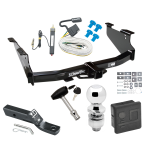 Trailer Tow Hitch For 03-09 Dodge Ram 1500 2500 3500 Deluxe Package Wiring 2" Ball and Lock