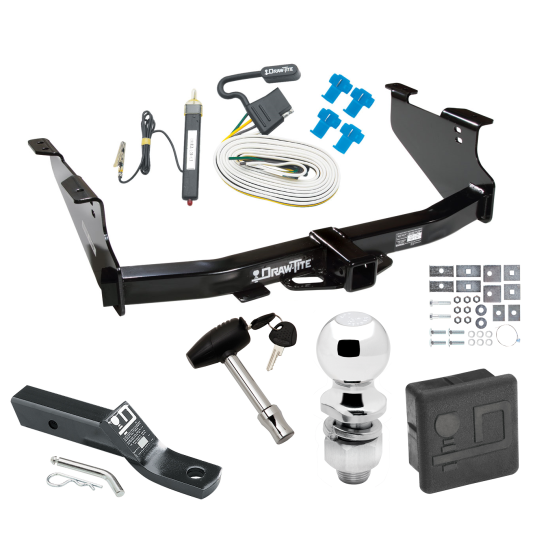 Trailer Tow Hitch For 03-09 Dodge Ram 1500 2500 3500 Deluxe Package Wiring 2" Ball and Lock