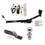 Trailer Tow Hitch For 07-09 Hyundai Entourage 06-12 14 KIA Sedona Complete Package w/ Wiring and 1-7/8" Ball