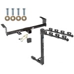 Trailer Tow Hitch w/ 4 Bike Rack For 06-13 Suzuki Grand Vitara tilt away adult or child arms fold down carrier w/ Lock and Cover