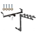 Trailer Tow Hitch w/ 4 Bike Rack For 06-13 Suzuki Grand Vitara tilt away adult or child arms fold down carrier