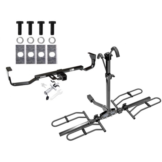 Trailer Tow Hitch For 07-09 Hyundai Santa Fe Platform Style 2 Bike Rack w/ Anti Rattle Hitch Lock