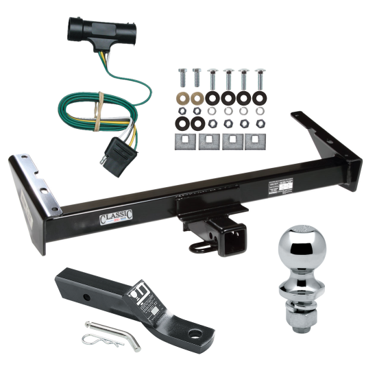 Trailer Tow Hitch For 73-84 Chevy GMC Suburban C10 C15 C1500 C20 C25 C2500 K10 K15 K1500 K20 K25 K2500 Complete Package w/ Wiring and 1-7/8" Ball