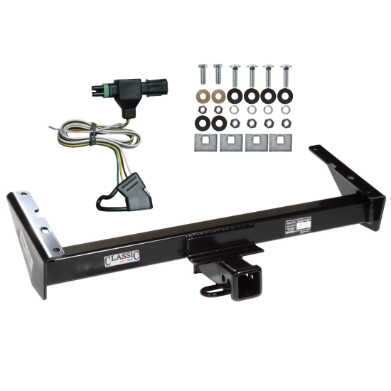 Trailer Tow Hitch For 85-91 Chevy GMC Suburban C10 C1500 C20 C2500 K10 K1500 K20 K2500 R10 R1500 R20 R2500 V10 V1500 V20 V2500 w/ Wiring Harness Kit