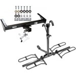 Trailer Tow Hitch For 73-91 Chevy GMC Suburban C/K R/V 10 20 1500 2500 Platform Style 2 Bike Rack w/ Anti Rattle Hitch Lock