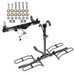 Trailer Tow Hitch For 06-08 Ford F-150 Lincoln Mark LT Platform Style 2 Bike Rack w/ Anti Rattle Hitch Lock 