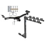 Trailer Tow Hitch w/ 4 Bike Rack For 07-12 Mazda CX-7 tilt away adult or child arms fold down carrier