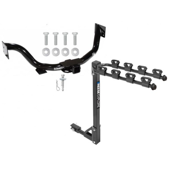 Trailer Tow Hitch w/ 4 Bike Rack For 03-09 KIA Sorento tilt away adult or child arms fold down carrier