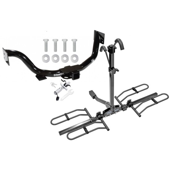 Trailer Tow Hitch For 03-09 KIA Sorento Platform Style 2 Bike Rack w/ Anti Rattle Hitch Lock