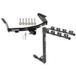 Trailer Tow Hitch w/ 4 Bike Rack For 07-12 Dodge Nitro tilt away adult or child arms fold down carrier