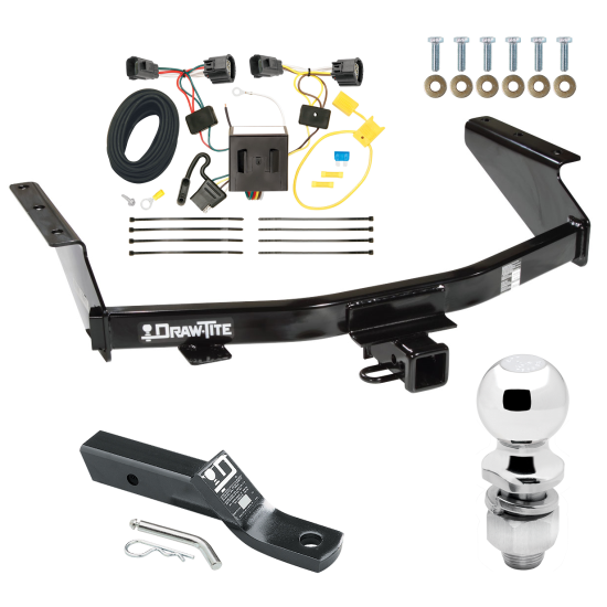 Trailer Tow Hitch For 07-12 Dodge Nitro Complete Package w/ Wiring and 2" Ball