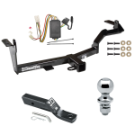 Trailer Tow Hitch For 06-11 Mitsubishi Endeavor Complete Package w/ Wiring and 1-7/8" Ball