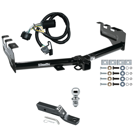 Trailer Tow Hitch For 99-13 Chevy Silverado GMC Sierra 1500 Complete Package w/ Wiring and 1-7/8" Ball